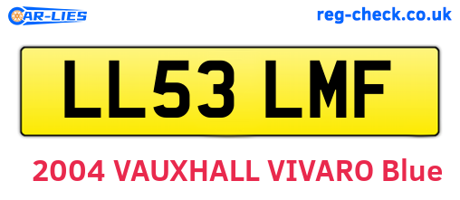 LL53LMF are the vehicle registration plates.