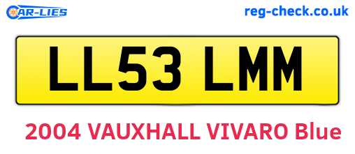 LL53LMM are the vehicle registration plates.