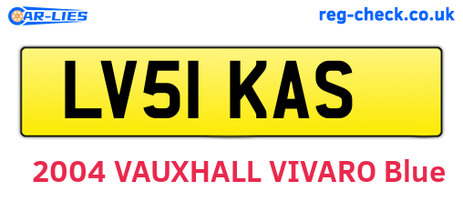 LV51KAS are the vehicle registration plates.