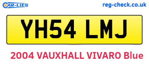 YH54LMJ are the vehicle registration plates.