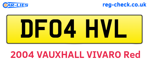 DF04HVL are the vehicle registration plates.