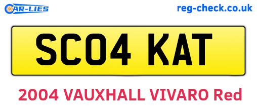 SC04KAT are the vehicle registration plates.