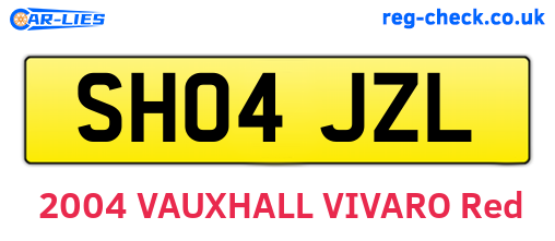 SH04JZL are the vehicle registration plates.