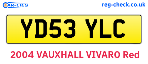 YD53YLC are the vehicle registration plates.