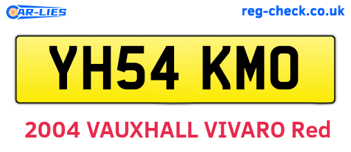 YH54KMO are the vehicle registration plates.