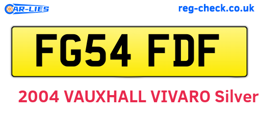 FG54FDF are the vehicle registration plates.