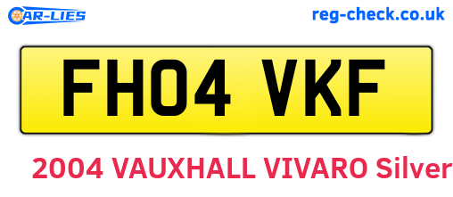 FH04VKF are the vehicle registration plates.