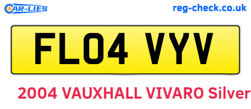 FL04VYV are the vehicle registration plates.