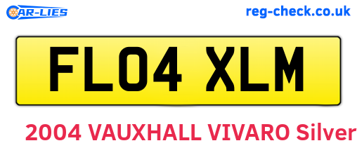 FL04XLM are the vehicle registration plates.