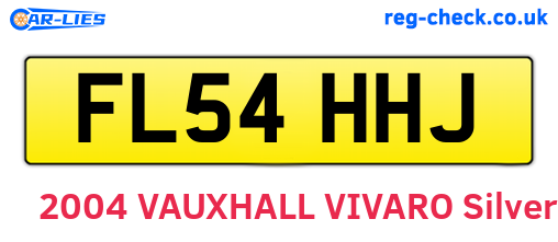 FL54HHJ are the vehicle registration plates.