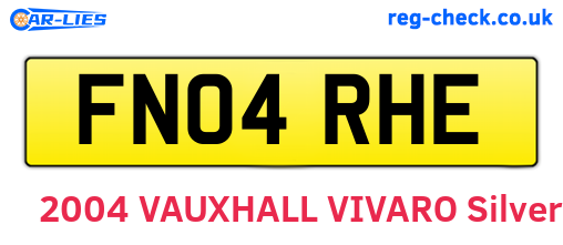 FN04RHE are the vehicle registration plates.