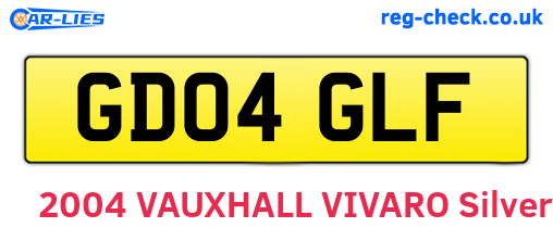 GD04GLF are the vehicle registration plates.