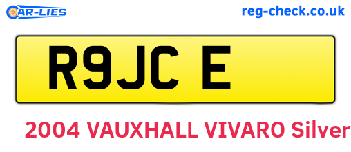 R9JCE are the vehicle registration plates.