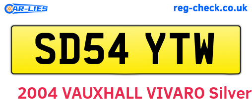 SD54YTW are the vehicle registration plates.