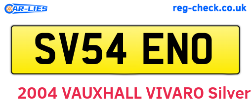 SV54ENO are the vehicle registration plates.