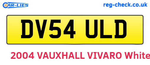 DV54ULD are the vehicle registration plates.