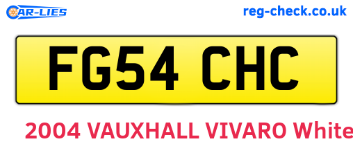 FG54CHC are the vehicle registration plates.