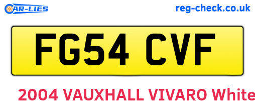 FG54CVF are the vehicle registration plates.