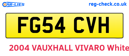 FG54CVH are the vehicle registration plates.
