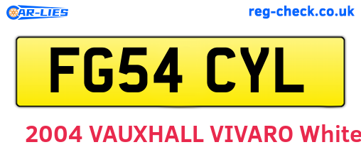 FG54CYL are the vehicle registration plates.
