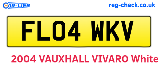 FL04WKV are the vehicle registration plates.