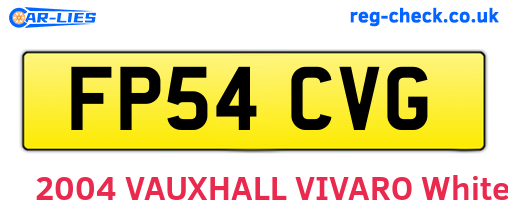 FP54CVG are the vehicle registration plates.