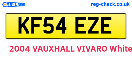 KF54EZE are the vehicle registration plates.