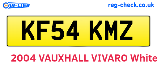 KF54KMZ are the vehicle registration plates.