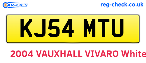 KJ54MTU are the vehicle registration plates.
