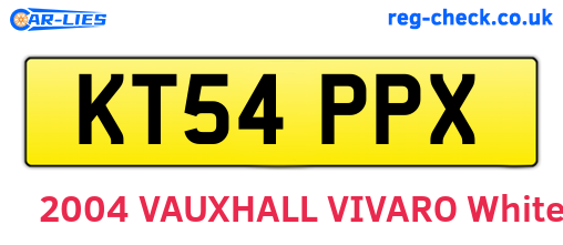 KT54PPX are the vehicle registration plates.