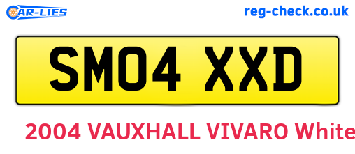 SM04XXD are the vehicle registration plates.