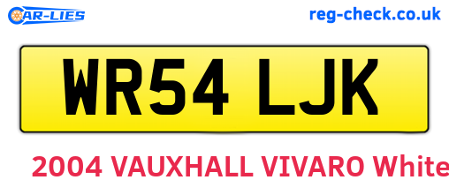 WR54LJK are the vehicle registration plates.