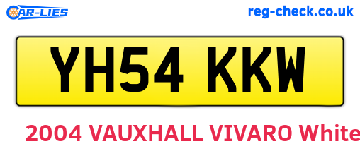 YH54KKW are the vehicle registration plates.