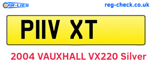 P11VXT are the vehicle registration plates.