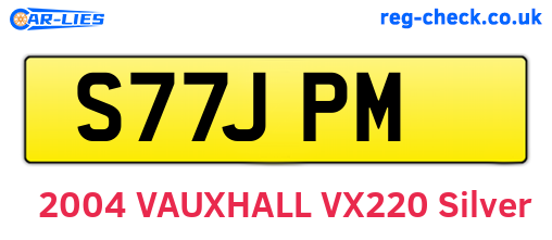 S77JPM are the vehicle registration plates.