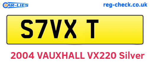 S7VXT are the vehicle registration plates.