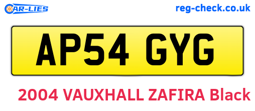 AP54GYG are the vehicle registration plates.