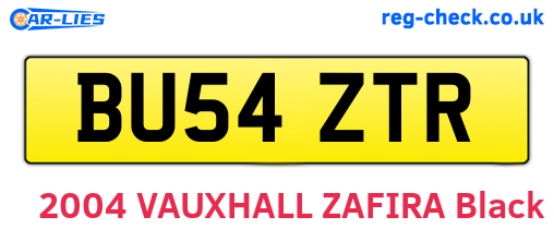 BU54ZTR are the vehicle registration plates.