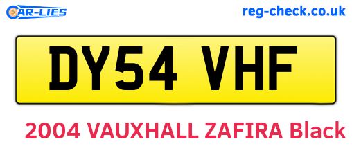 DY54VHF are the vehicle registration plates.