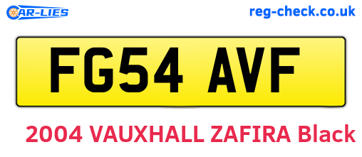 FG54AVF are the vehicle registration plates.