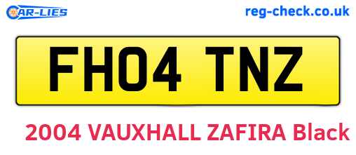 FH04TNZ are the vehicle registration plates.