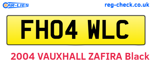 FH04WLC are the vehicle registration plates.