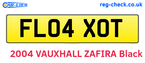FL04XOT are the vehicle registration plates.