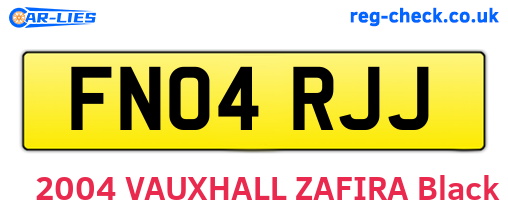 FN04RJJ are the vehicle registration plates.