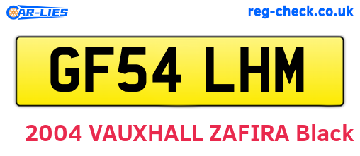 GF54LHM are the vehicle registration plates.