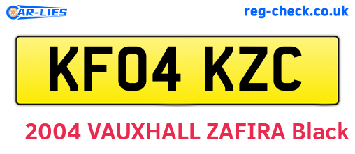 KF04KZC are the vehicle registration plates.