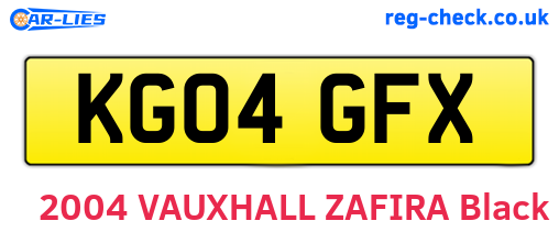 KG04GFX are the vehicle registration plates.