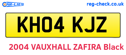 KH04KJZ are the vehicle registration plates.
