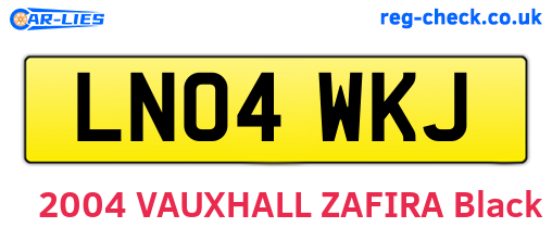 LN04WKJ are the vehicle registration plates.