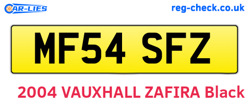 MF54SFZ are the vehicle registration plates.